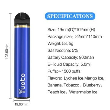 YUOTO DISPOSABLE VAPE 1500 PUFFS 1 yuoto disposable vape abudhabi