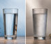 clear glass and a foggy glass
